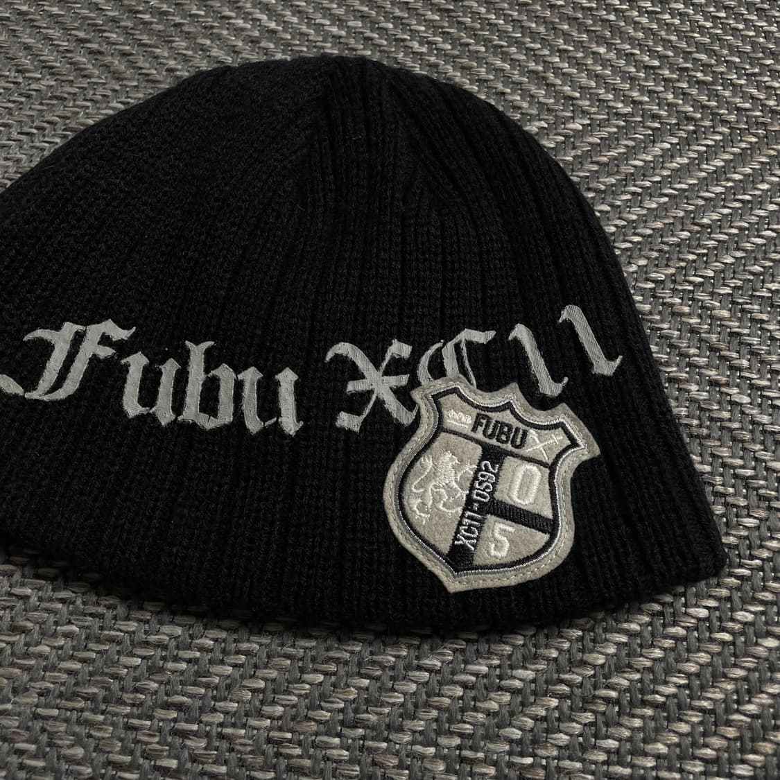 00s FUBU y2k 패치 로고 비니 블랙 y 4697 상품이미지3