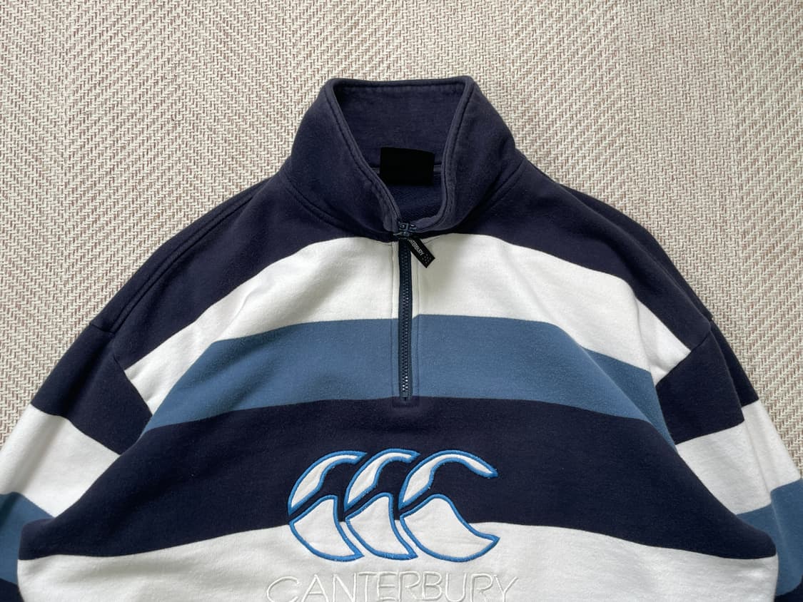 캔터베리 스트라이프 럭비 하프집업  상품이미지6