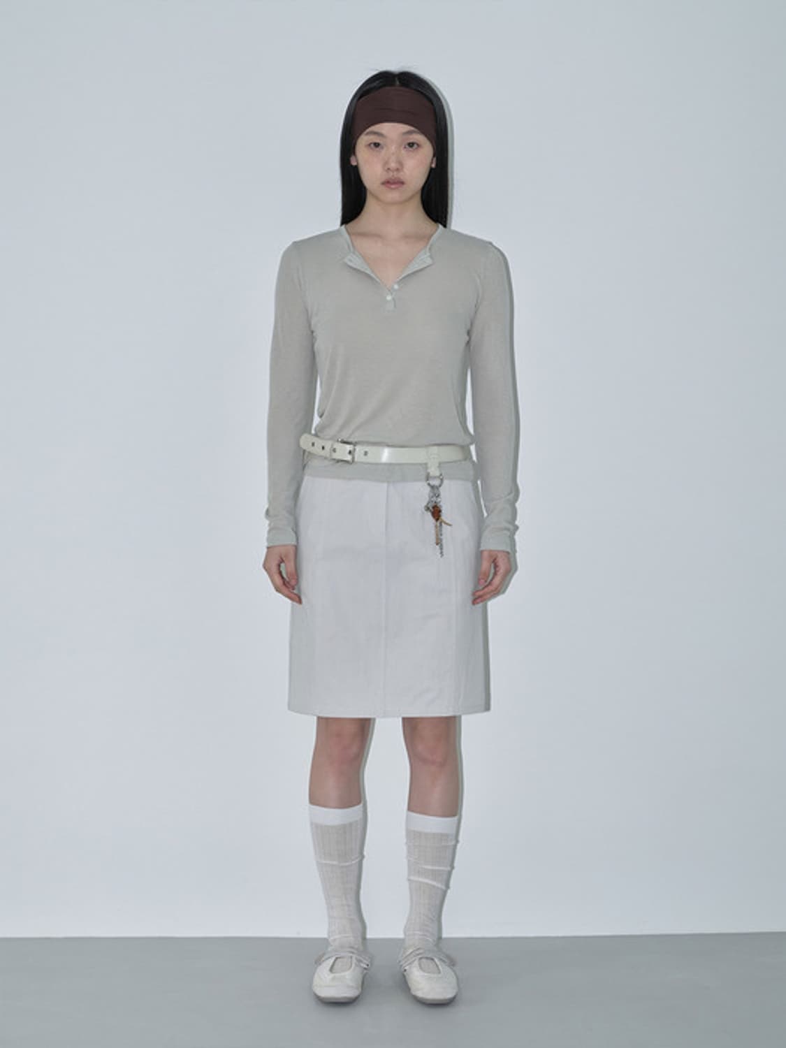 텍스트룸 Marlene Midi Skirt Cream 상품이미지1