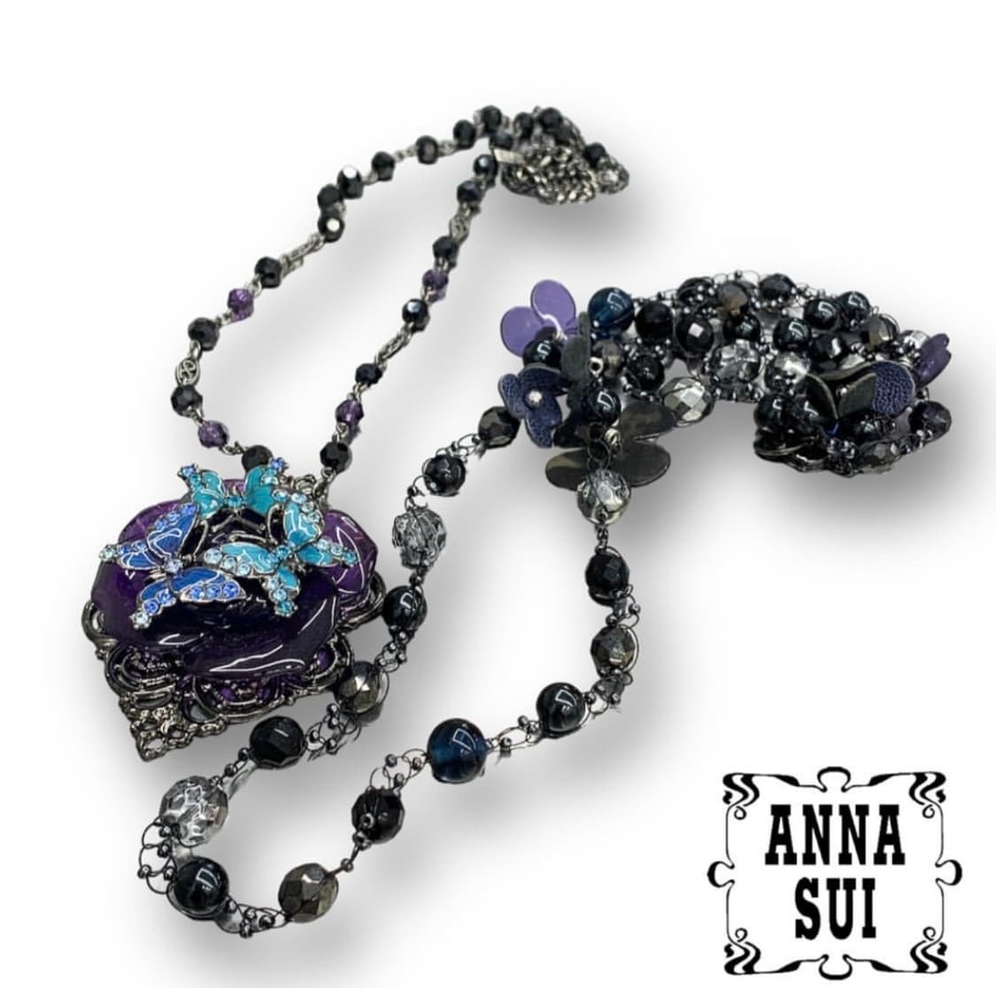 Anna Sui 안나수이 아카이브 페어리 나비 큐빅 레이어드 목걸이 상품이미지2