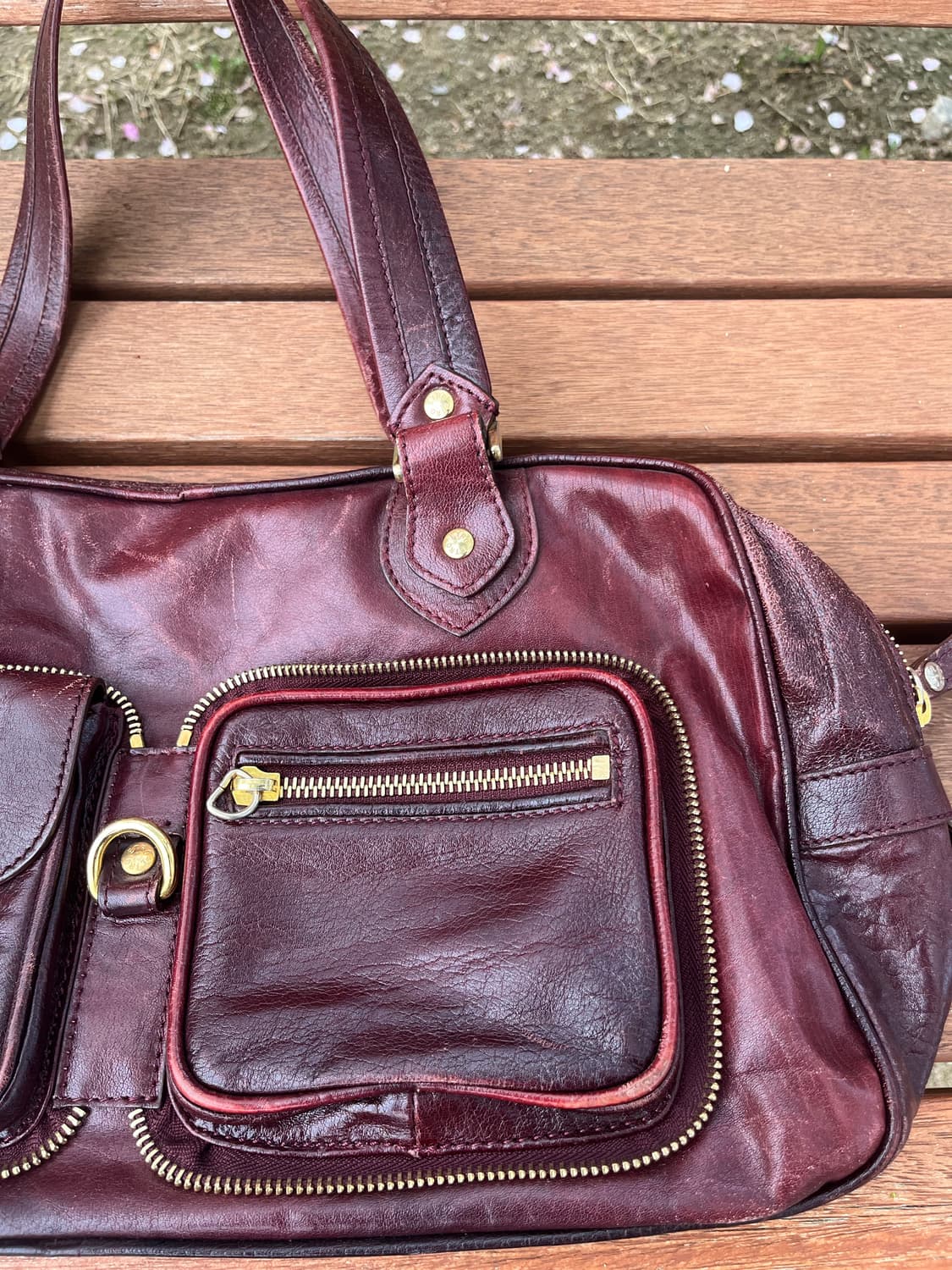 이탈리아 제작 하이엔드 레더, ETRO 버건디 토트백 ✨ 상품이미지4