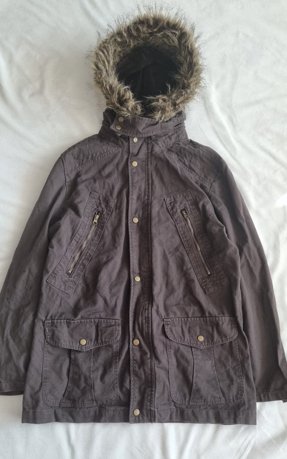 빈티지 y2k 00s 그런지 브라운 퍼 자켓 상품이미지1