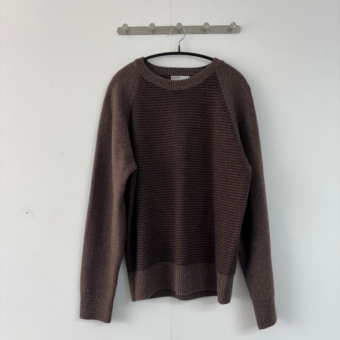 니틀리 울 니트 브라운 3사이즈 상품이미지1