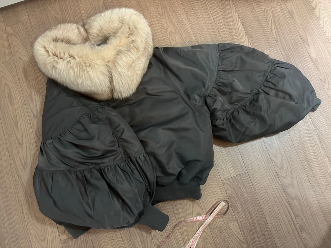 새상품급 디자이너브랜드 폭스퍼 다운야상형패딩 프리 갸루 상품이미지1