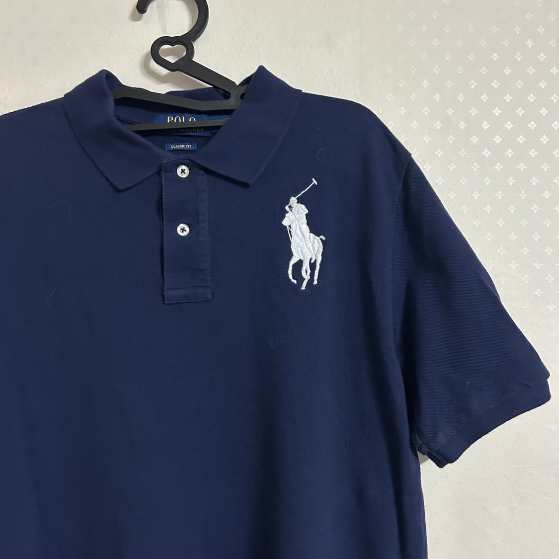 폴로 랄프로렌 빅포니 치프키프 넘버 로고 반팔 카라 티셔츠 네이비 상품이미지5