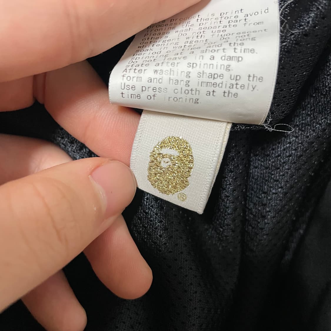 M) 베이프 헤드 로고 텍스트 프린팅 바람막이 윈드브레이커 자켓 상품이미지7