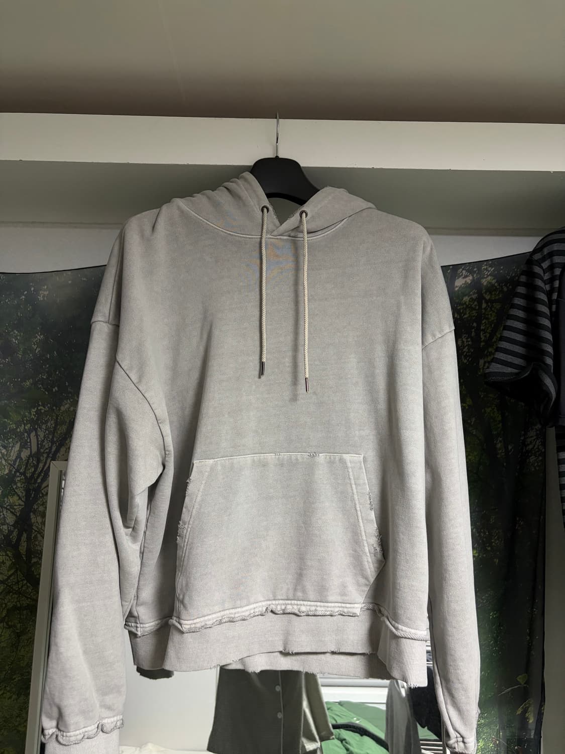 에스파이 빈티지 크롭 후드 그레이 상품이미지2