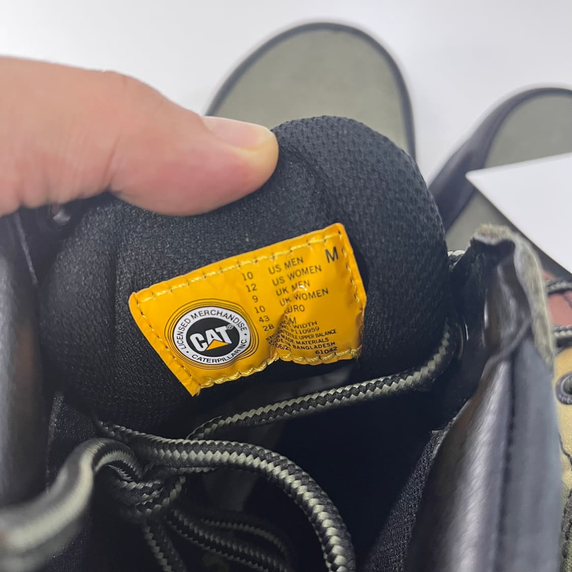 (미사용)Nigel Cabourn x CAT 나이젤카본 카모 워크 부츠 상품이미지9