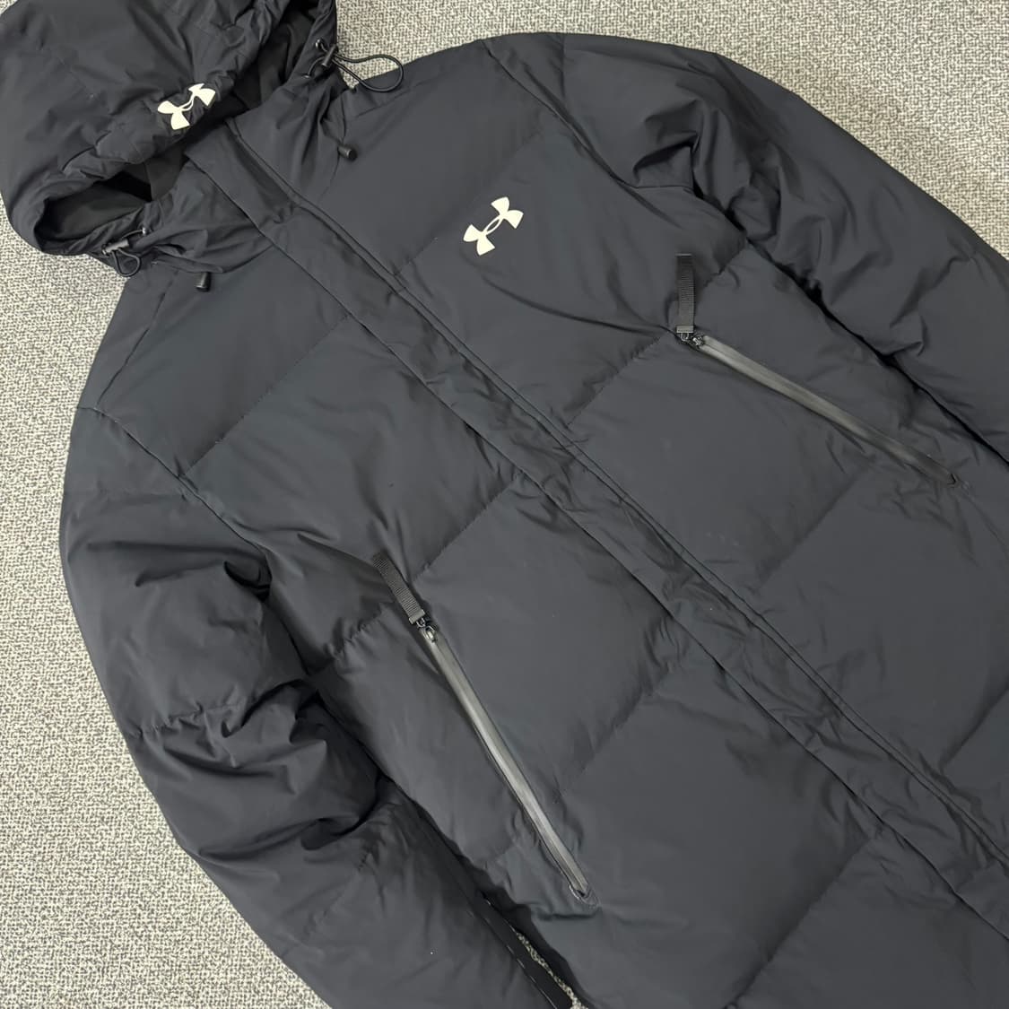 언더아머/다운 블랙 롱 패딩 점퍼 공용 상품이미지3