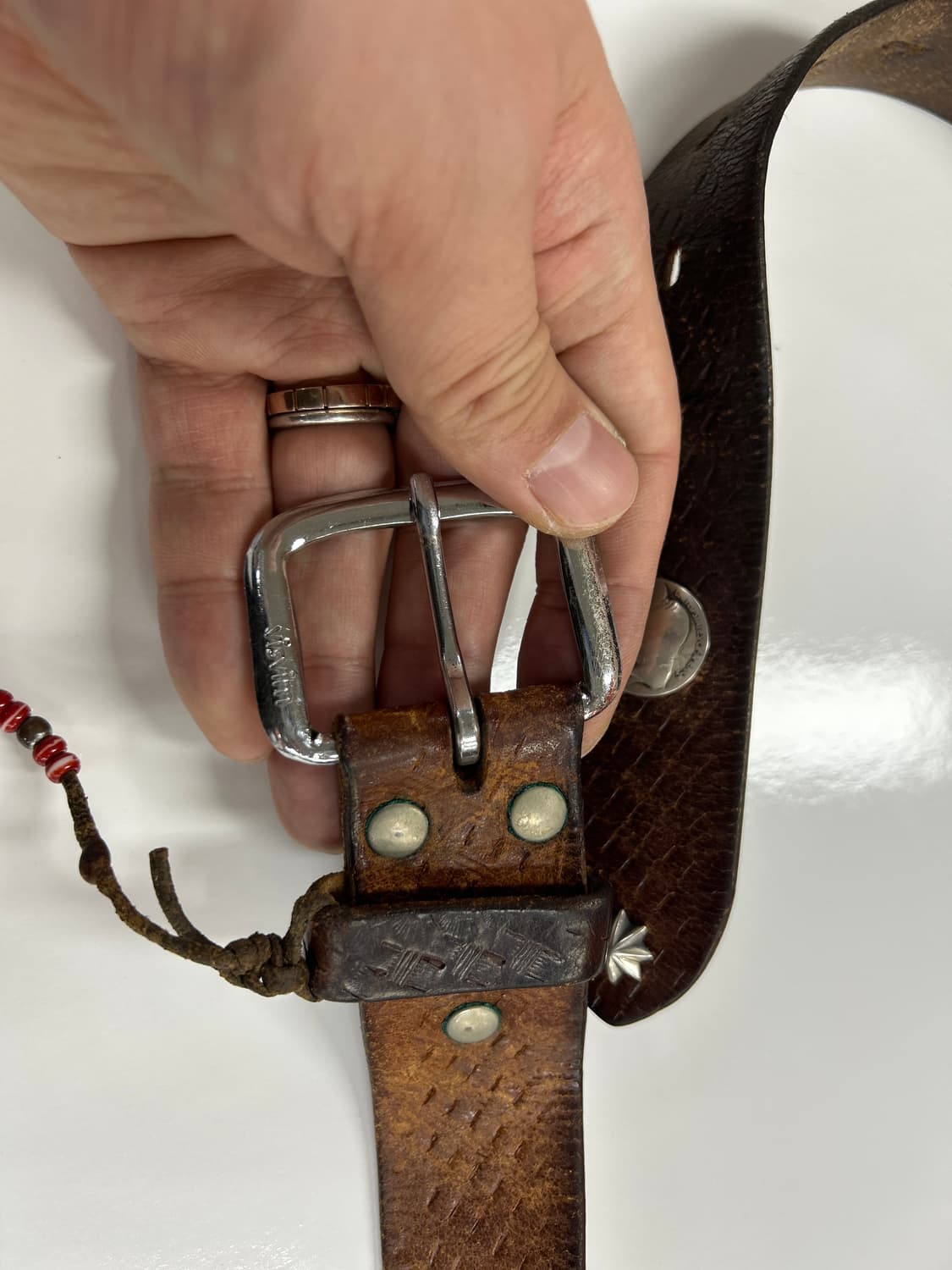 VISVIM 올드비즈빔 콘초 커스텀 가죽 벨트 상품이미지2