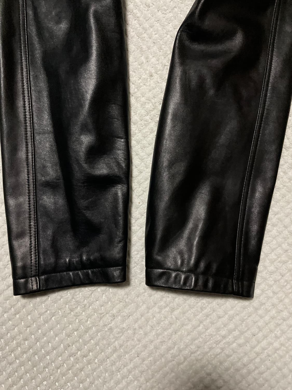 웨스턴 무드 양가죽 램스킨 4버튼 레더 카 코트 상품이미지6