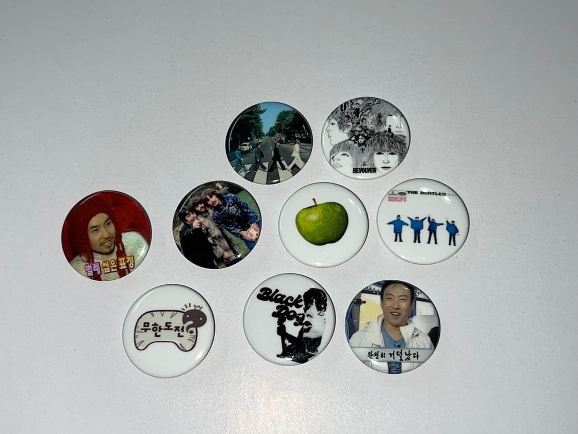 비틀즈,무도 핀버튼 뱃지 일괄 상품이미지1