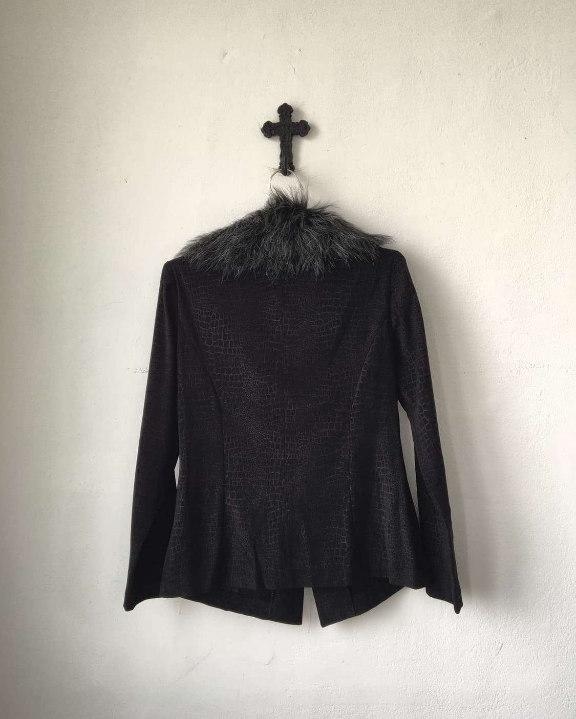 Fur trimming python mood jaacket 상품이미지4