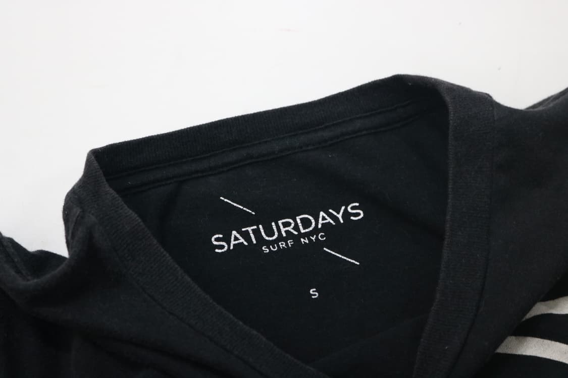 새터데이스 서프 빈티지 블랙 서클 로고 티셔츠 (S) 상품이미지5