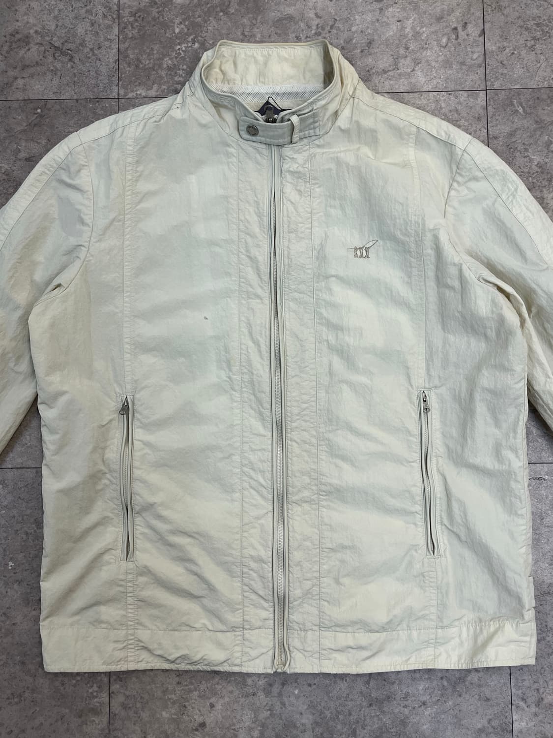 헨리코튼 자수 바람막이 자켓 아이보리 105 #csz2877 상품이미지4