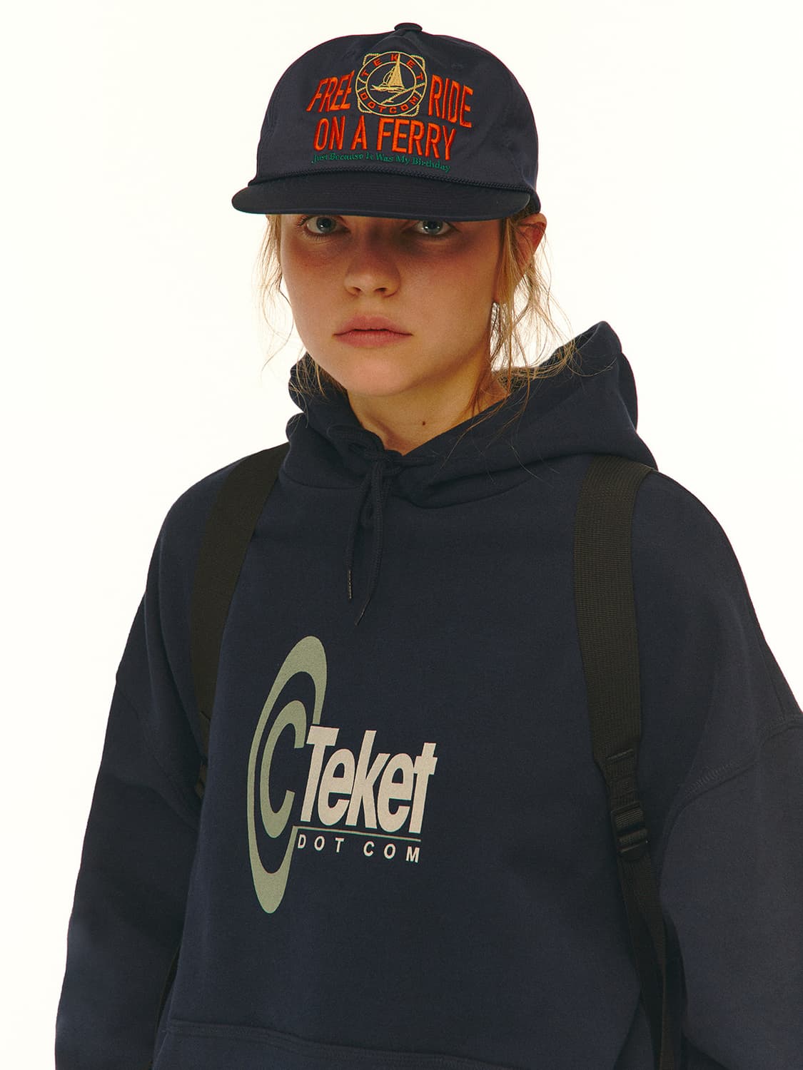 (M) 테켓 심볼 후디 네이비 상품이미지3