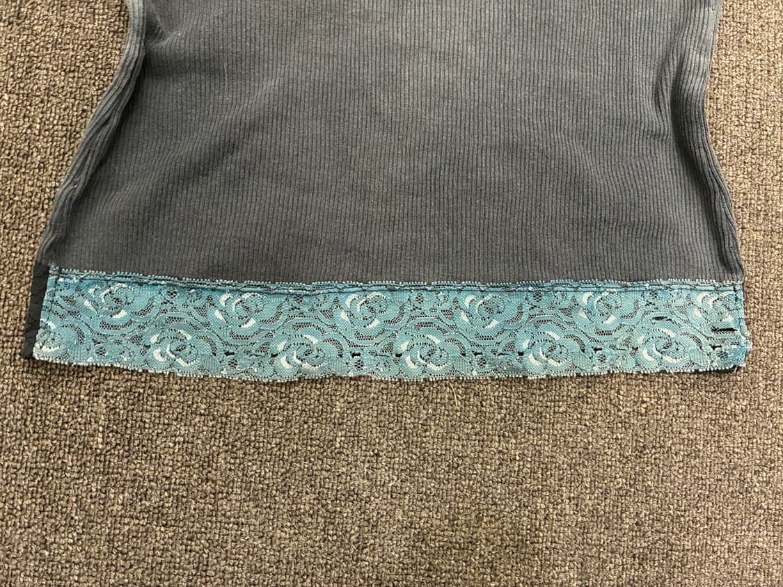 OS)Japanese vintage 여성 컬러 레이스 디테일 나시(이염) 상품이미지5