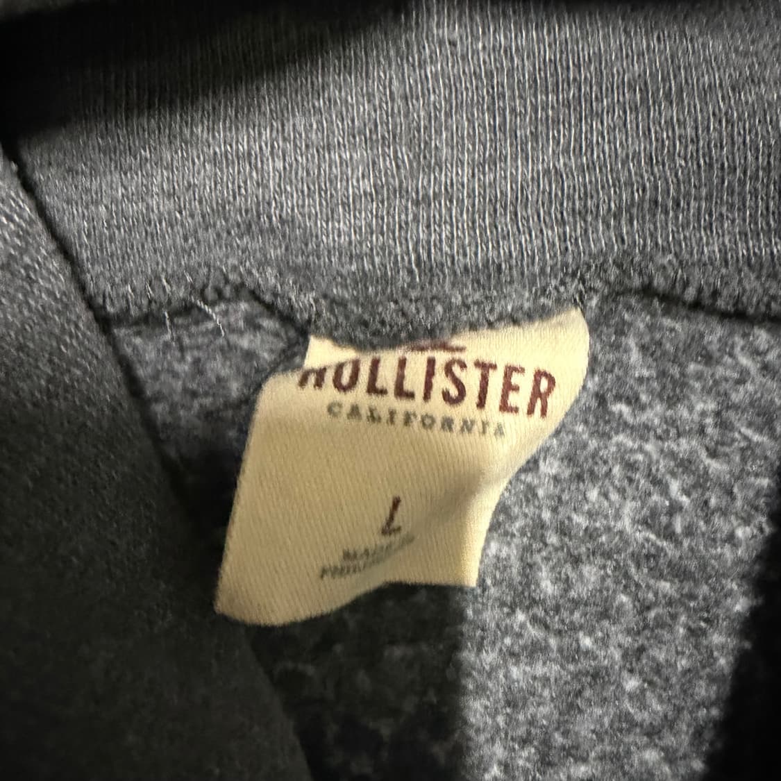 홀리스터 그레이 후드집업 L 상품이미지3
