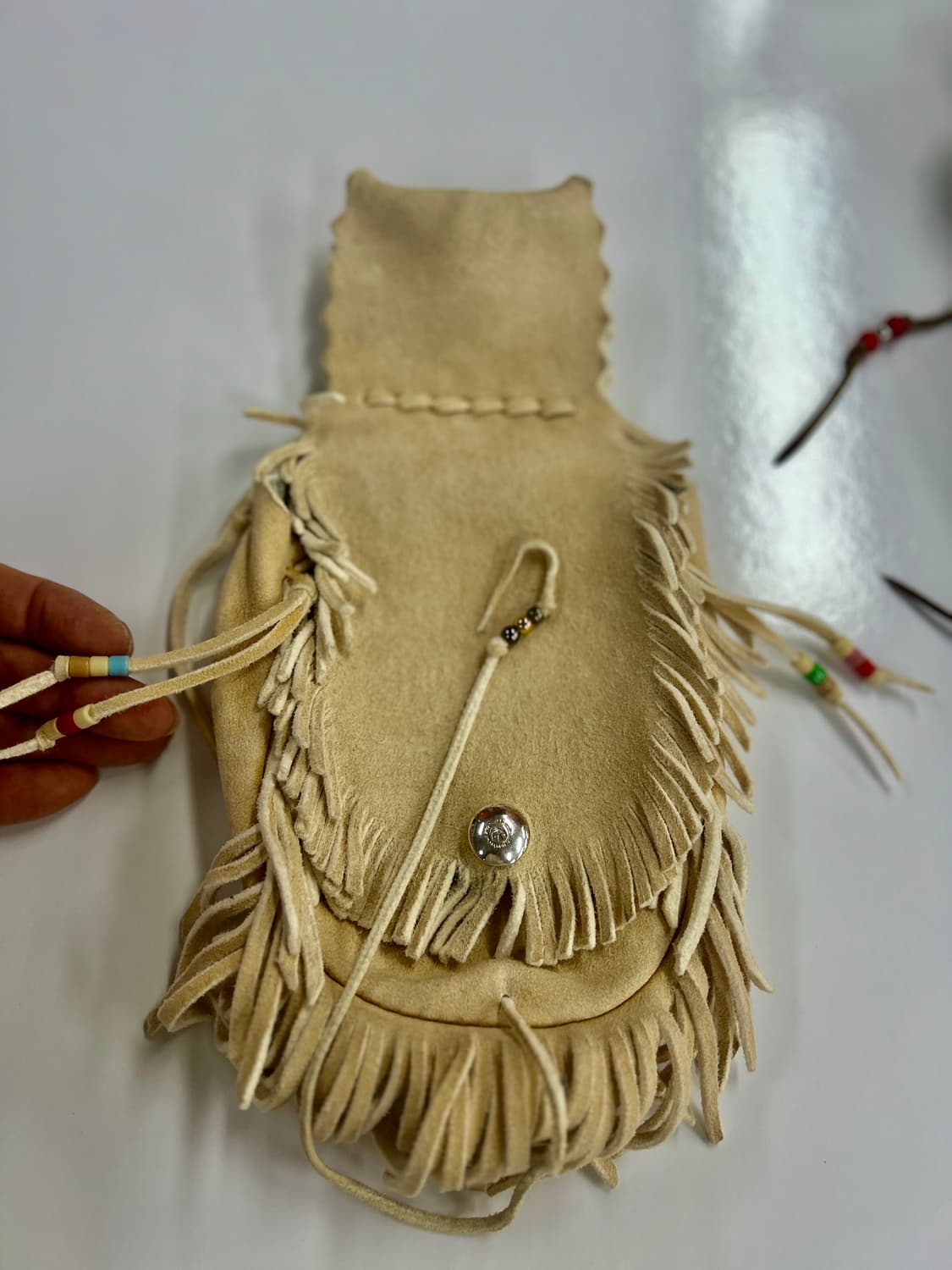 goros 고로스 디어스킨 콘초 웨이스트 메디슨백 상품이미지1