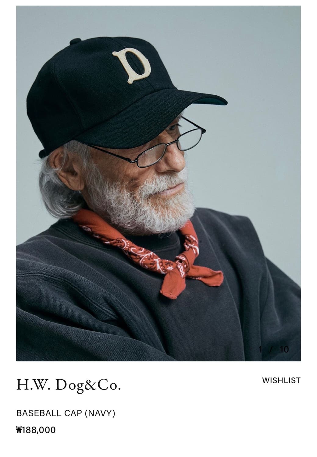 H.W. DOG 도그앤코 베이스볼 캡 네이비 상품이미지3