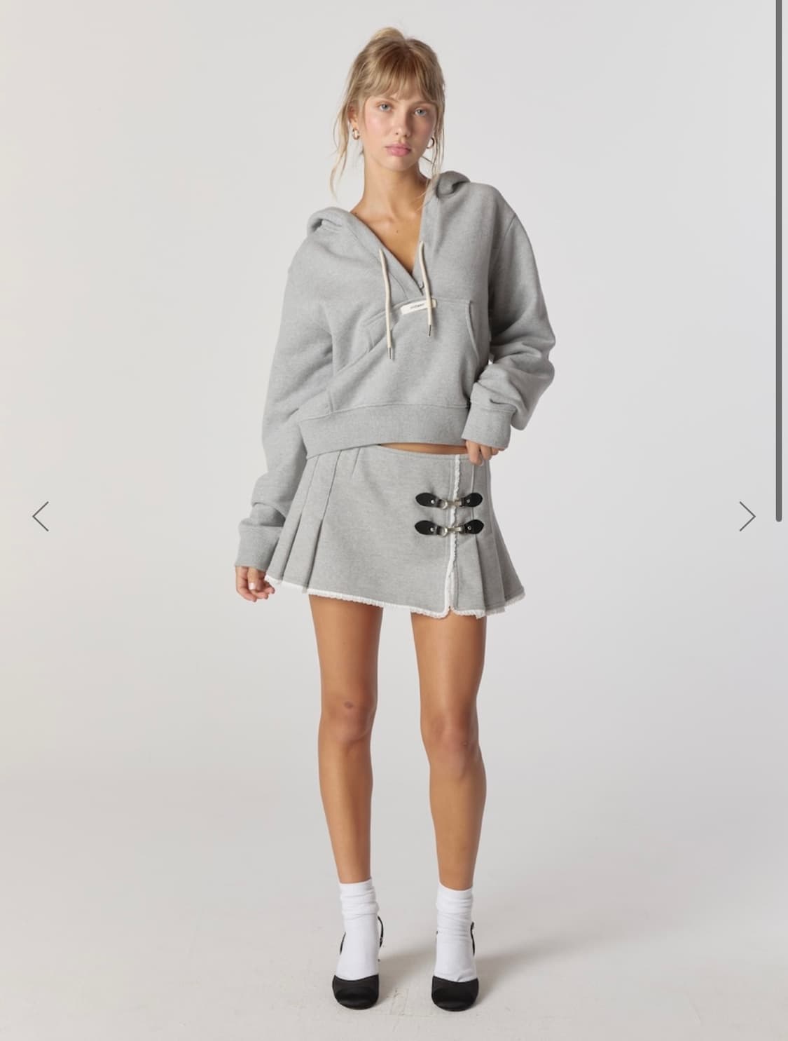 CIAO BUCKLE MINI SKIRT (GRAY) m size 상품이미지2