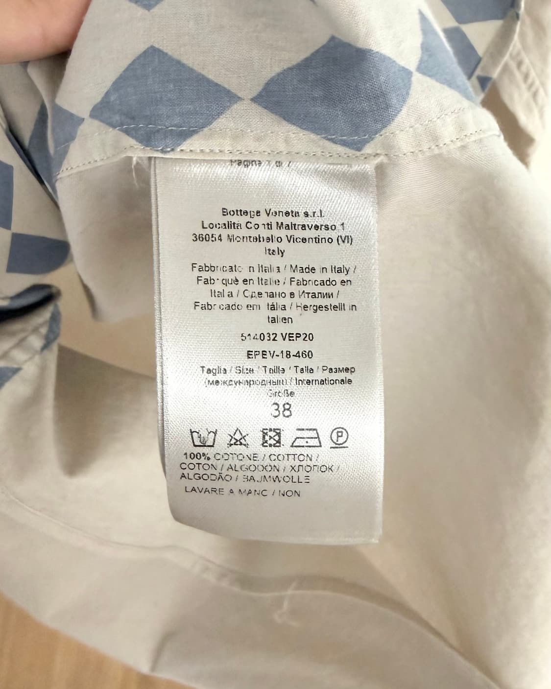 보테가 베네타 웜그레이 다이아몬드 패턴 셔츠 상품이미지8