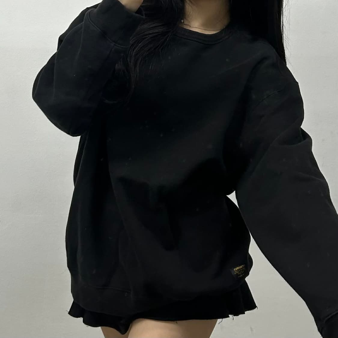 칼하트 wip 백로고 블랙 스웻 셔츠 맨투맨(XXL) 상품이미지3