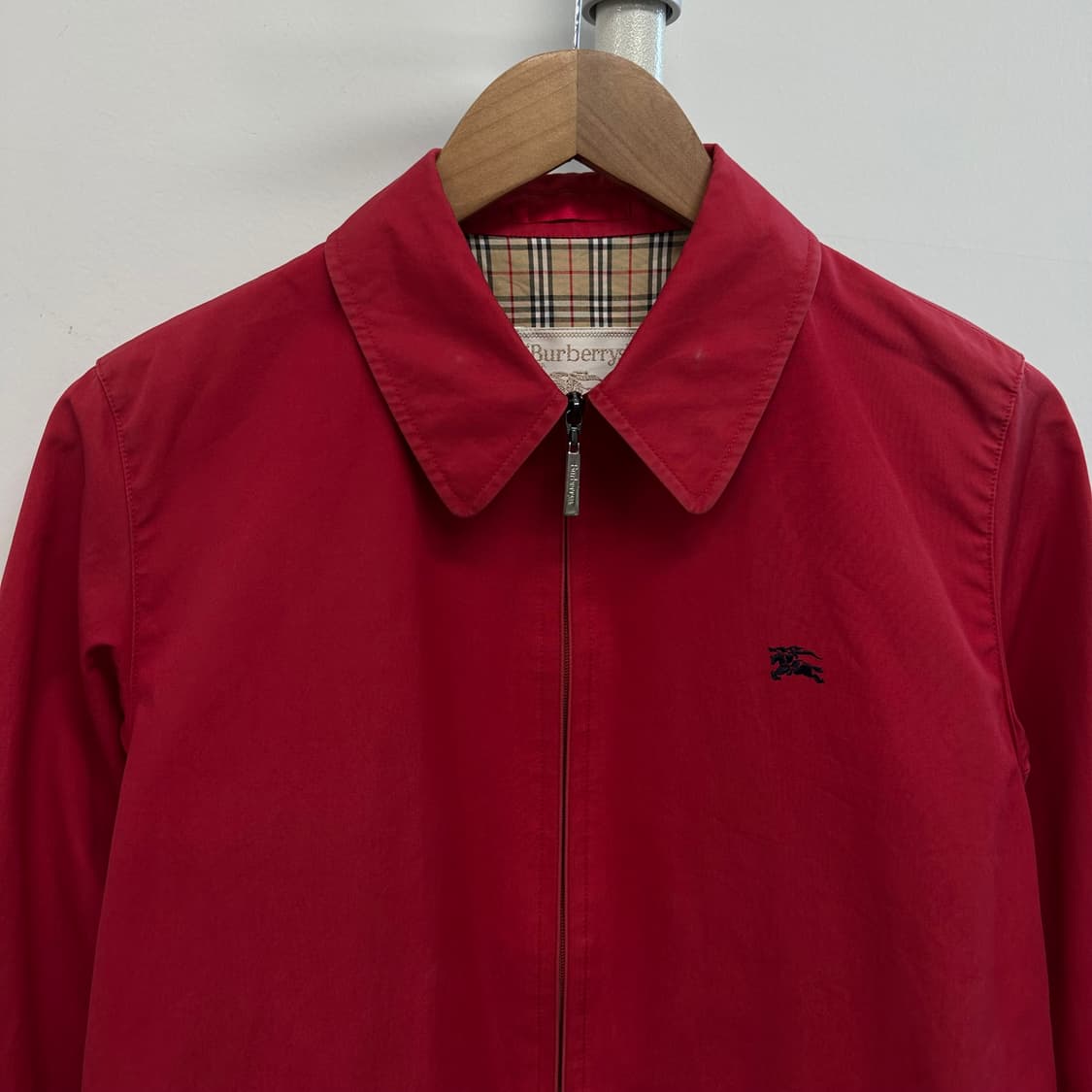 버버리 로고 체크 디자인 스윙톱 블루종 자켓 상품이미지2