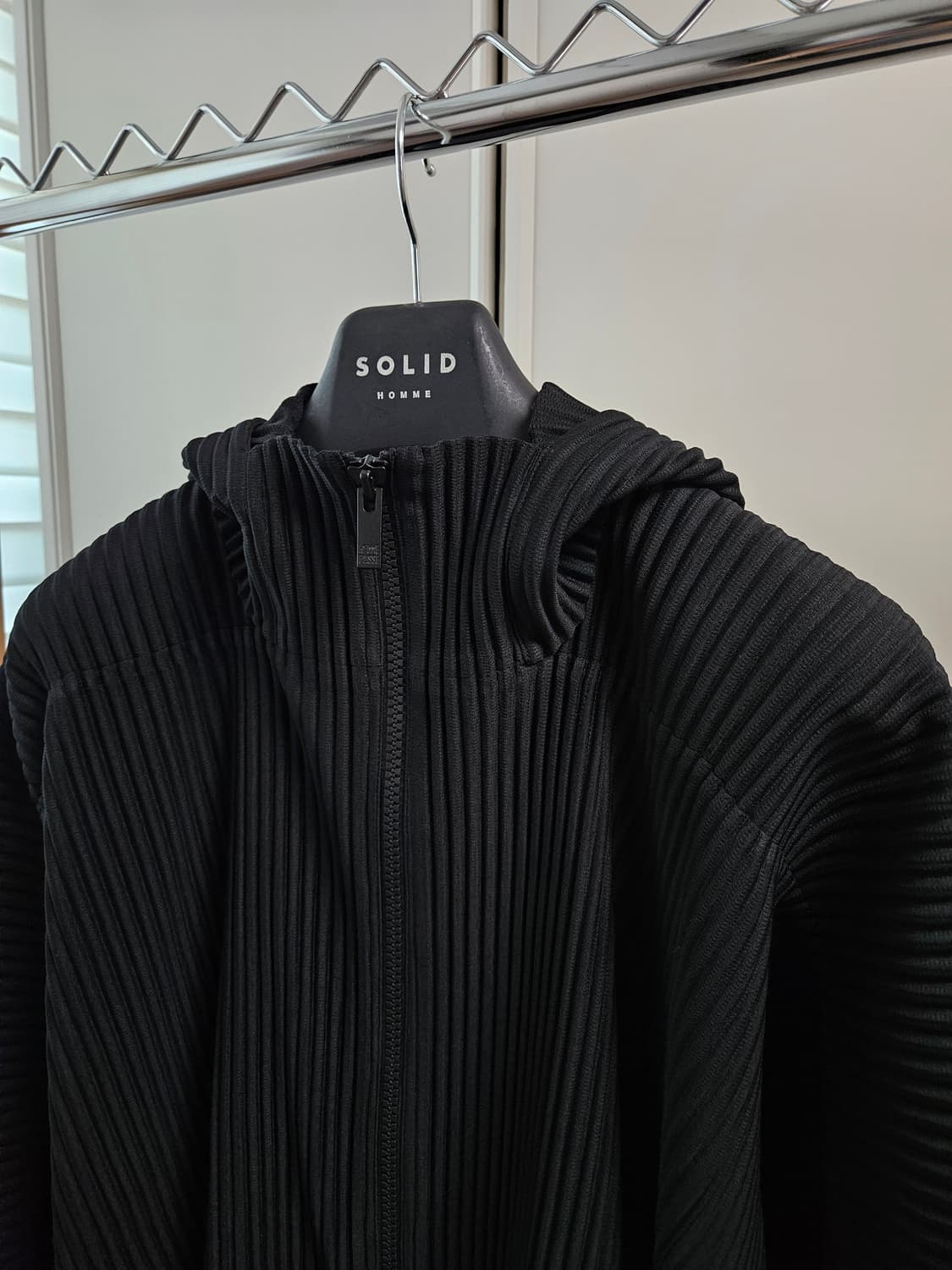 옴므플리세/ 25년 5월 먼슬리 오버사이즈 후드 집업 블랙/ 3 상품이미지2