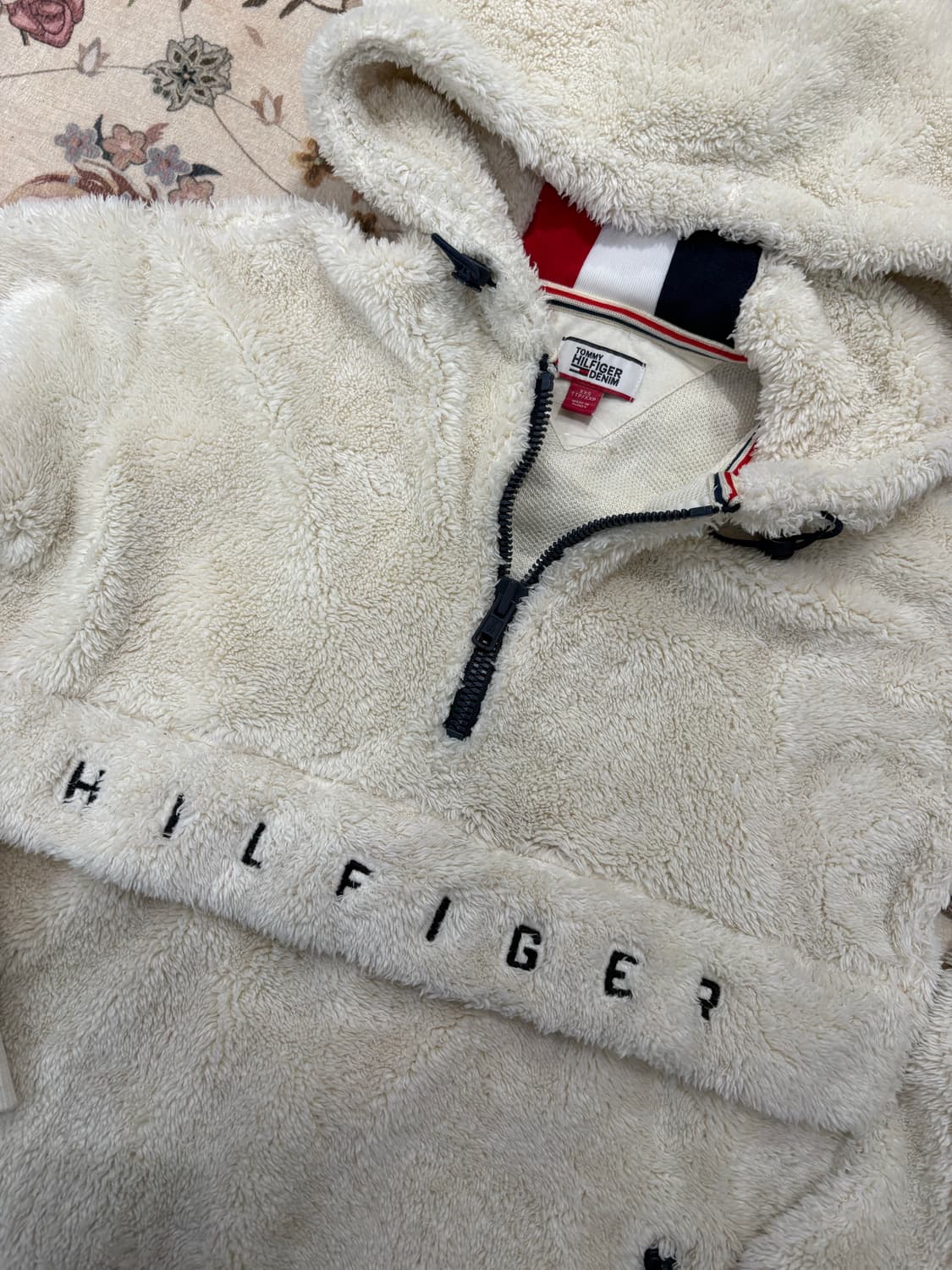 타미힐피거 딱붙 양털 반집업 후리스 상품이미지3