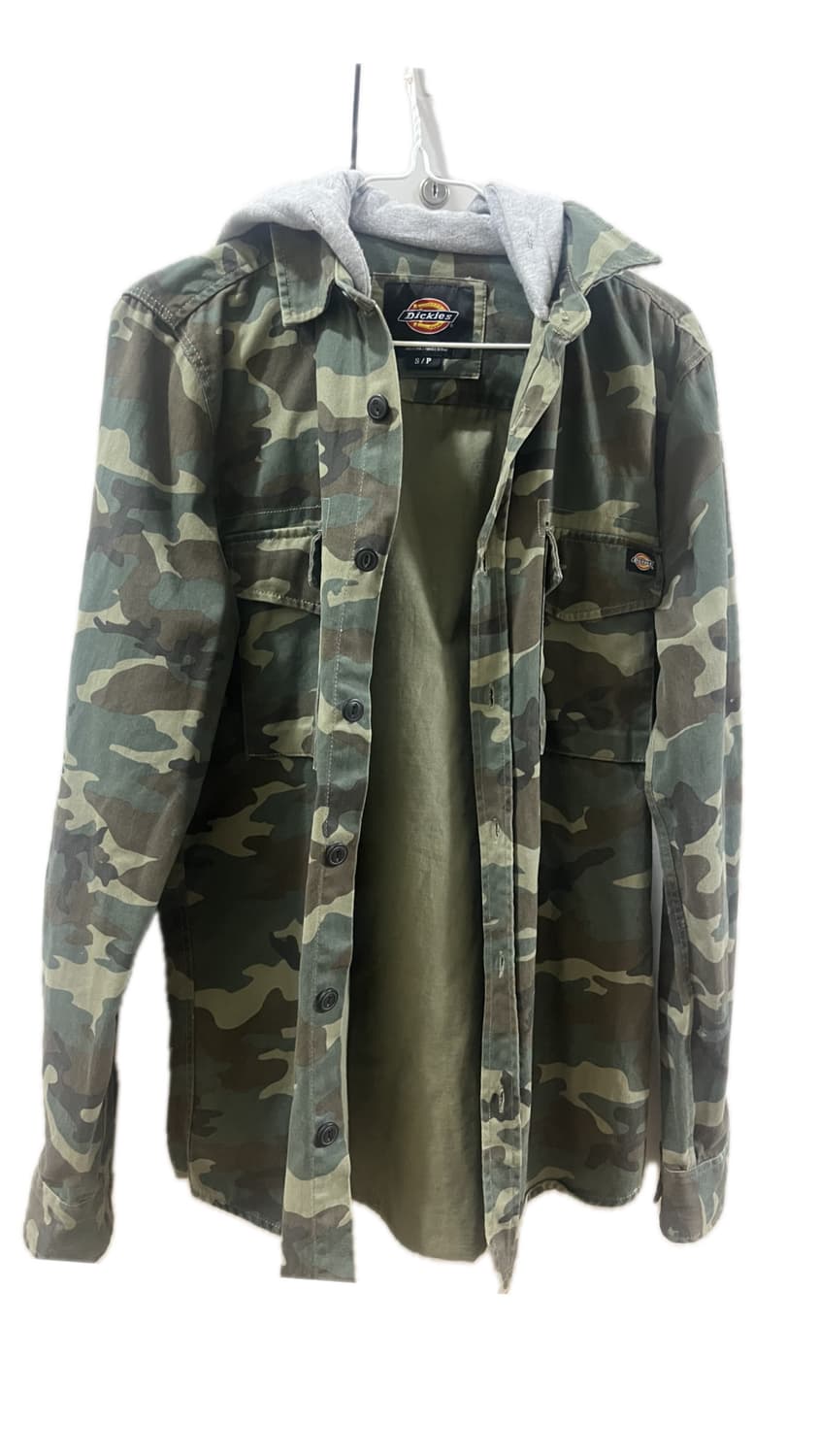 Dickies 카모 밀리터리 후드 셔츠 S 상품이미지3