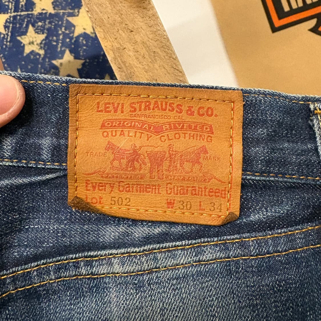 00s 리바이스502 재팬라인 캣브러쉬 데미지 스트레이트 데님팬츠 N80 상품이미지8