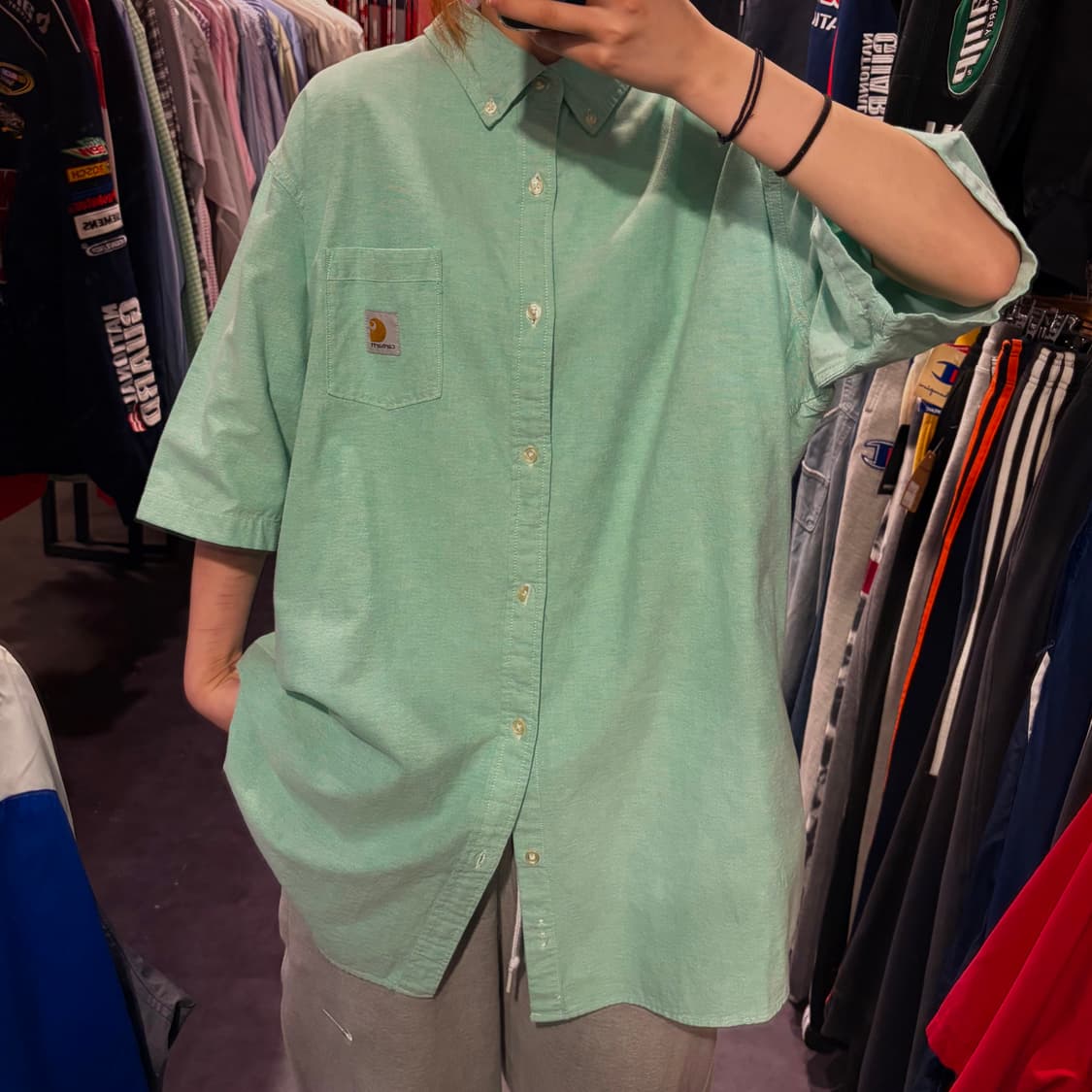 [IM] Carhartt 칼하트 반팔 셔츠 민트 상품이미지1