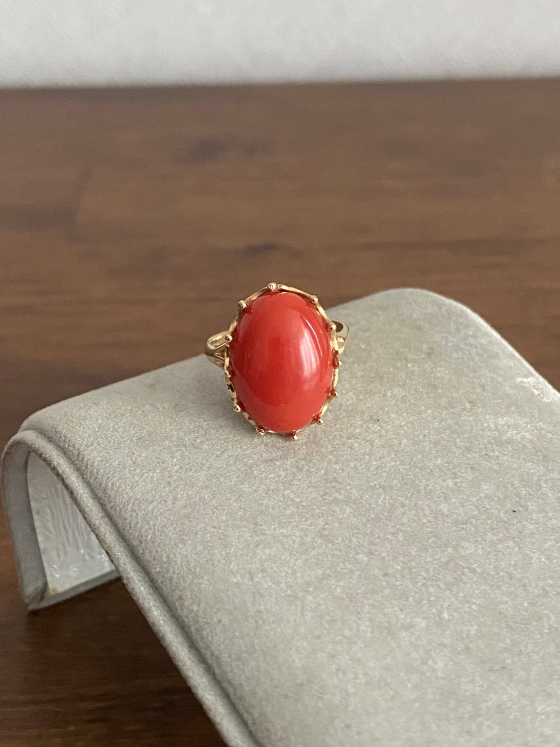 천연 산호 반지(14K) 상품이미지1