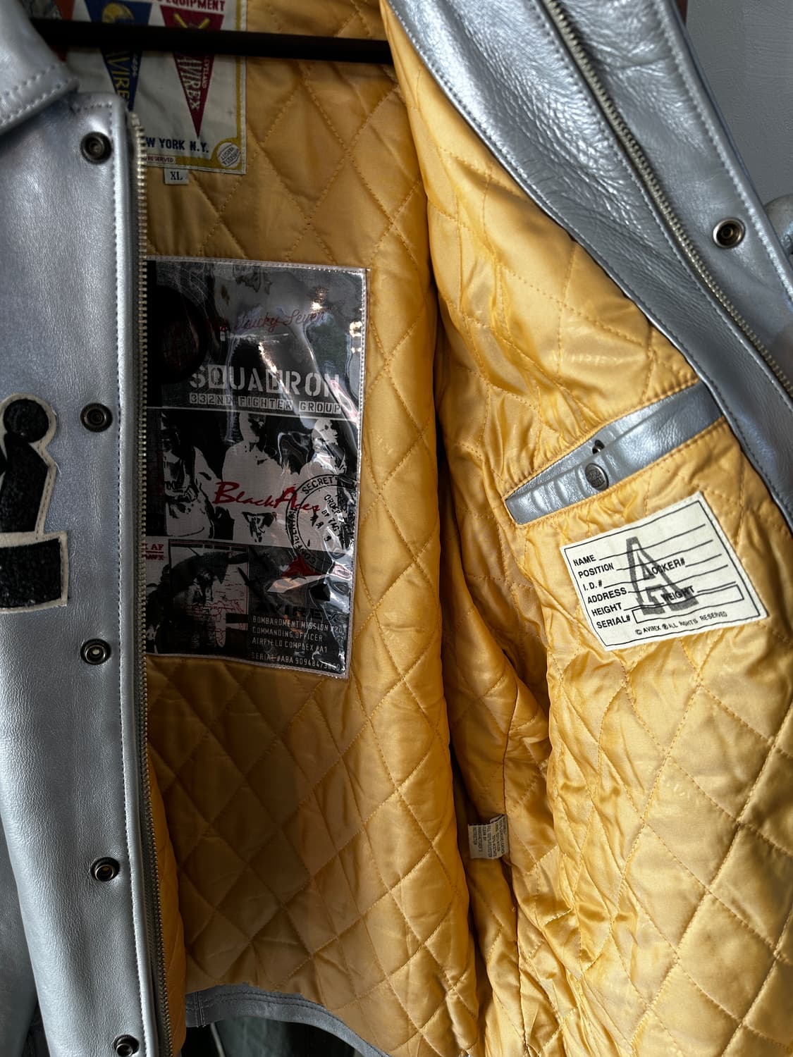 AVIREX 블랙에이스 레더 바시티 자켓(희귀 컬러) 상품이미지5