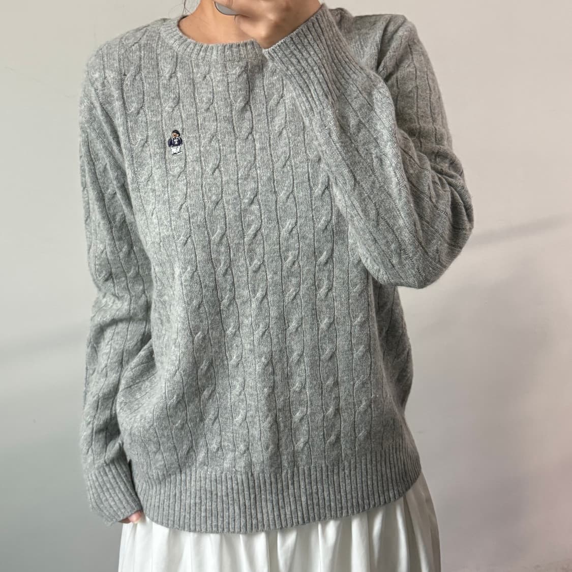 [L] 티니위니 그레이 니트 상품이미지1