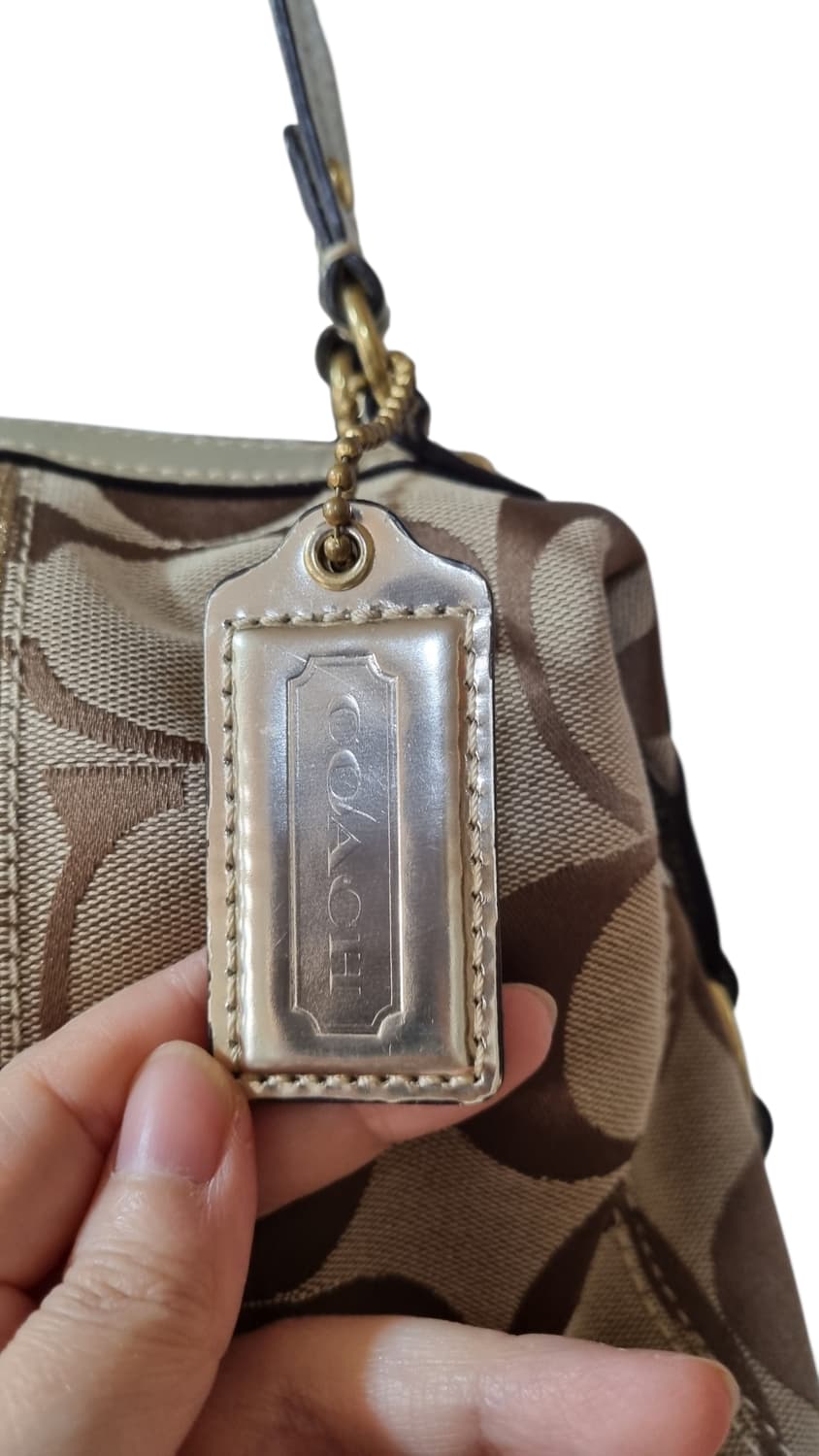 코치 시그니처 자가드 골드 숄더백 빈티지코치 갸루 y2k 히메 상품이미지2