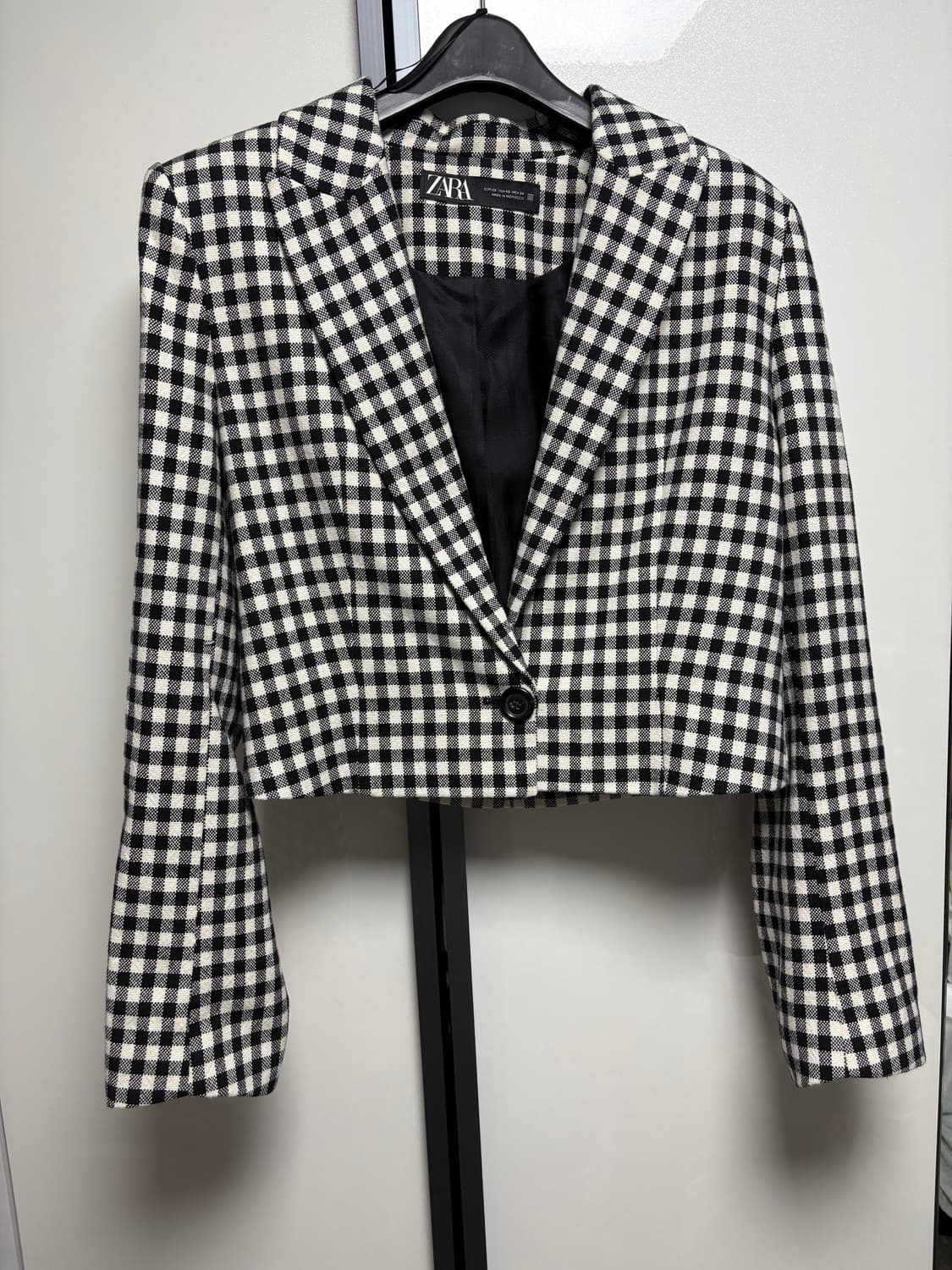 자라 체크 크롭 자켓 상품이미지1