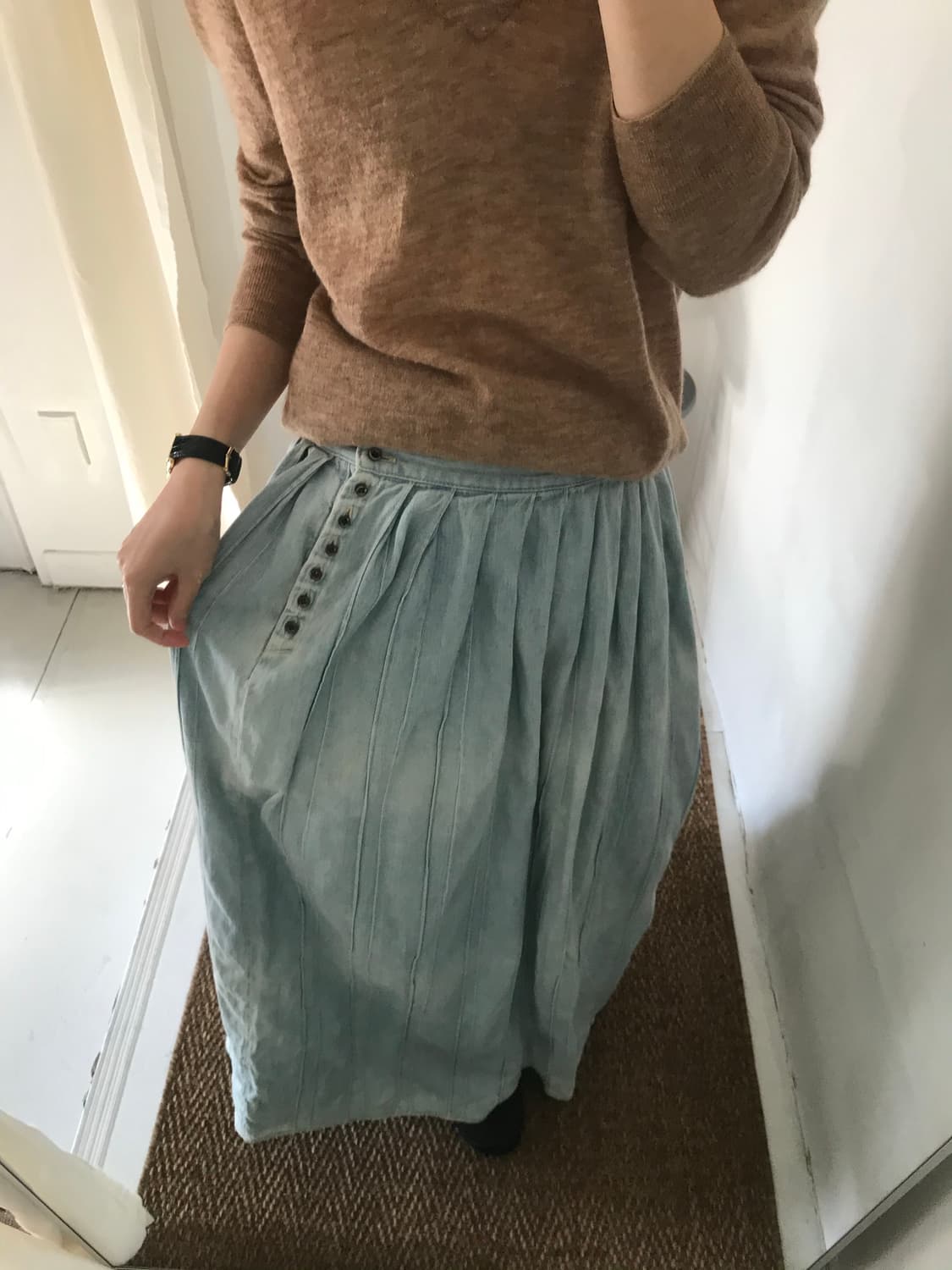 vintage denim skirt 상품이미지3