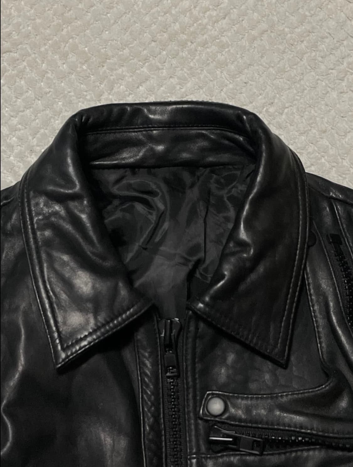 옴므 빈티지 레더자켓 상품이미지2