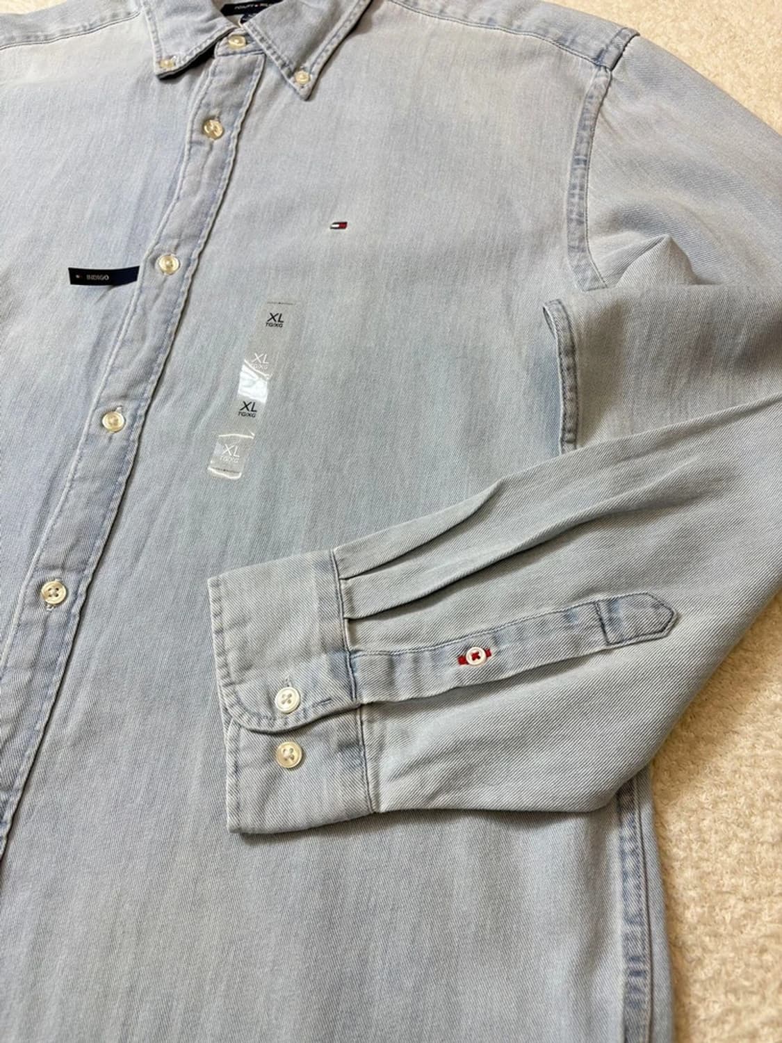 타미힐피거 가먼트다잉 데님 셔츠 pn6165    상품이미지6
