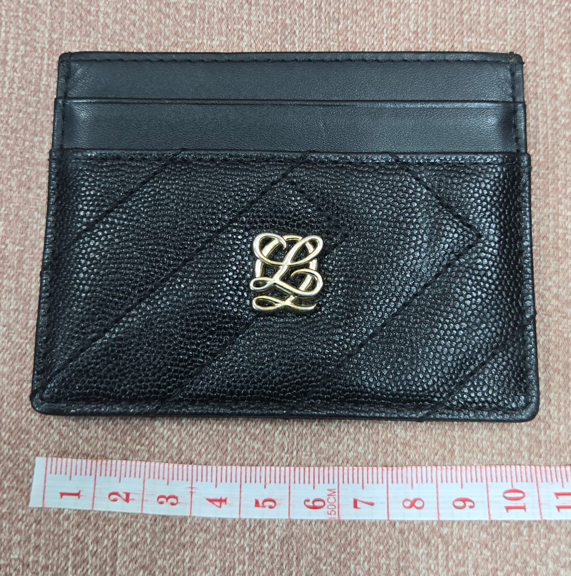 루이까또즈 블랙 퀼팅 카드지갑 상품이미지1
