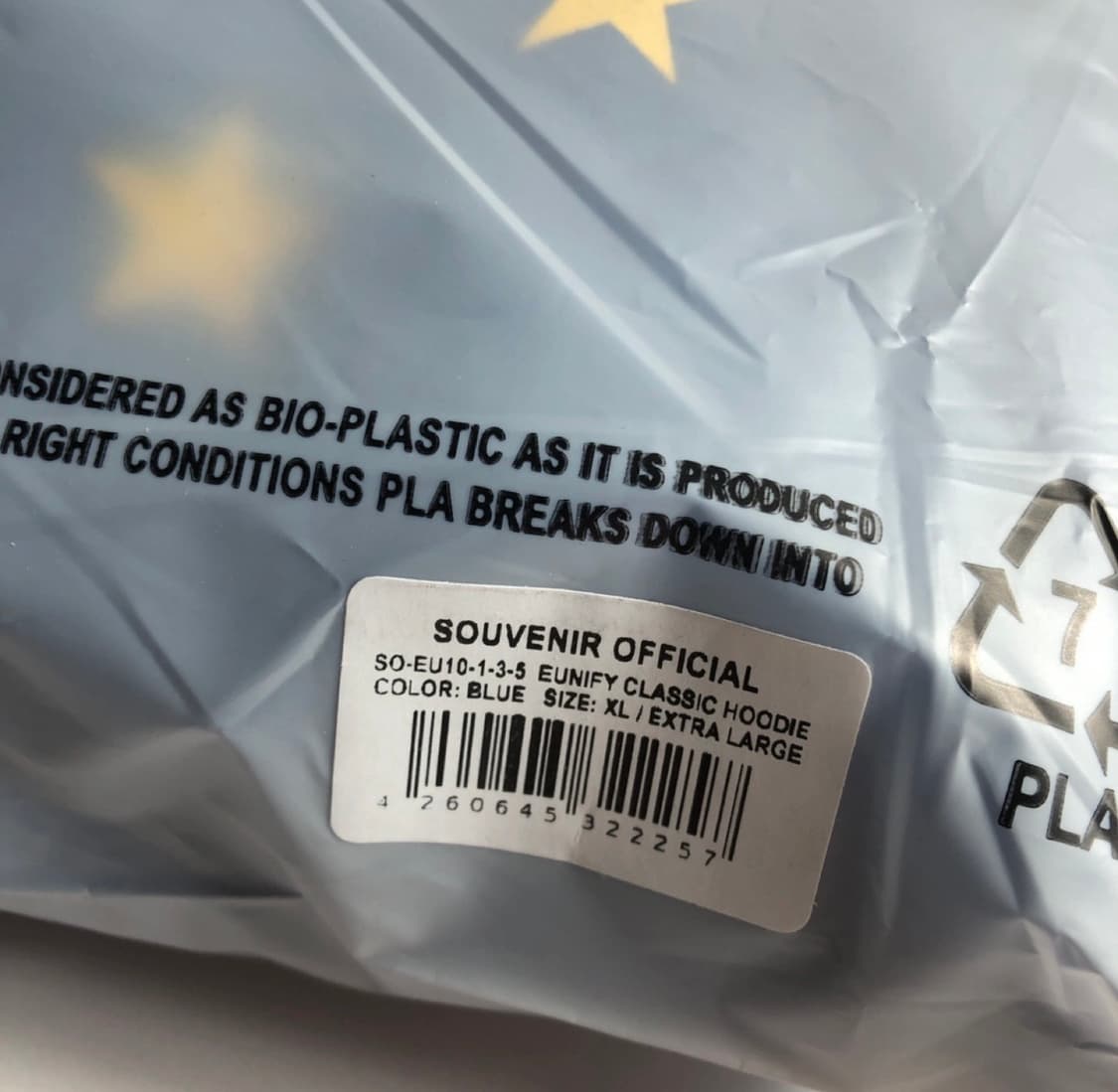 [XL] 수베니어 오피셜 유로 후드 블루 미개봉 새상품 상품이미지4