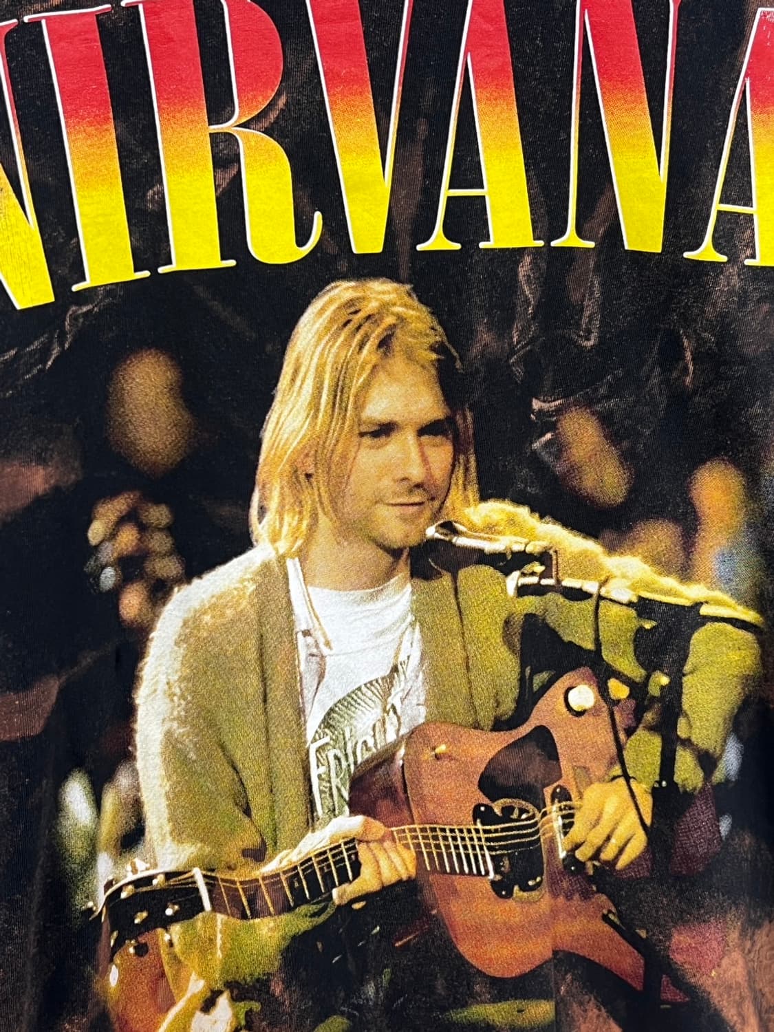 너바나 락 밴드 프린팅 타이다이 오버핏 반팔 티셔츠 상품이미지2