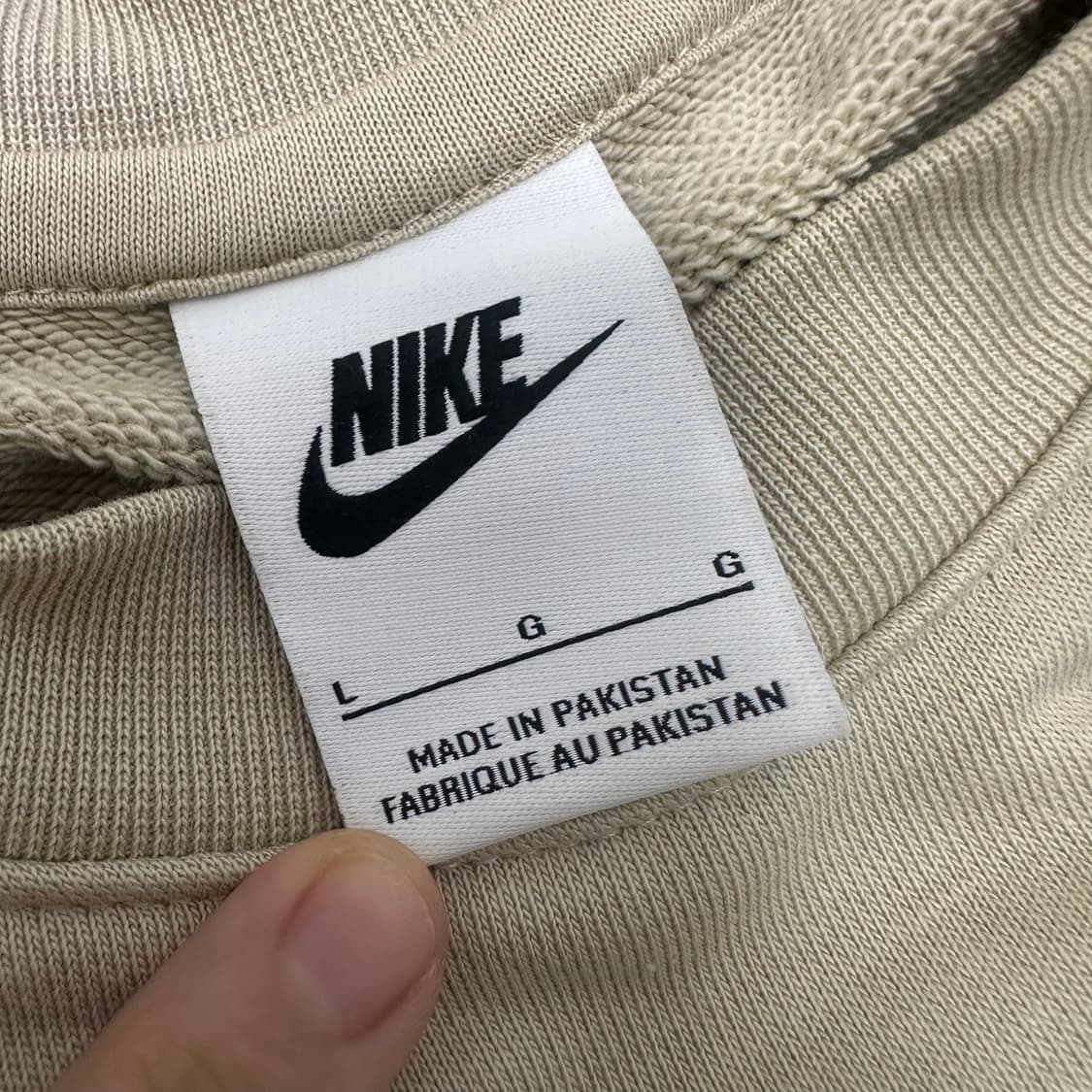 NIKE 나이키 스우시 맨투맨 베이지 L 상품이미지3