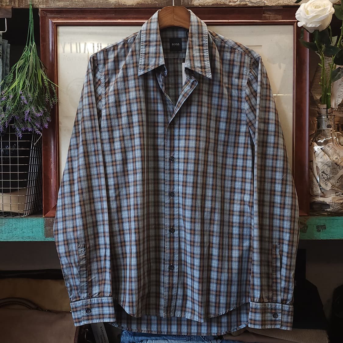 휴고보스 체크셔츠 쉐도우 체크 M 상품이미지2