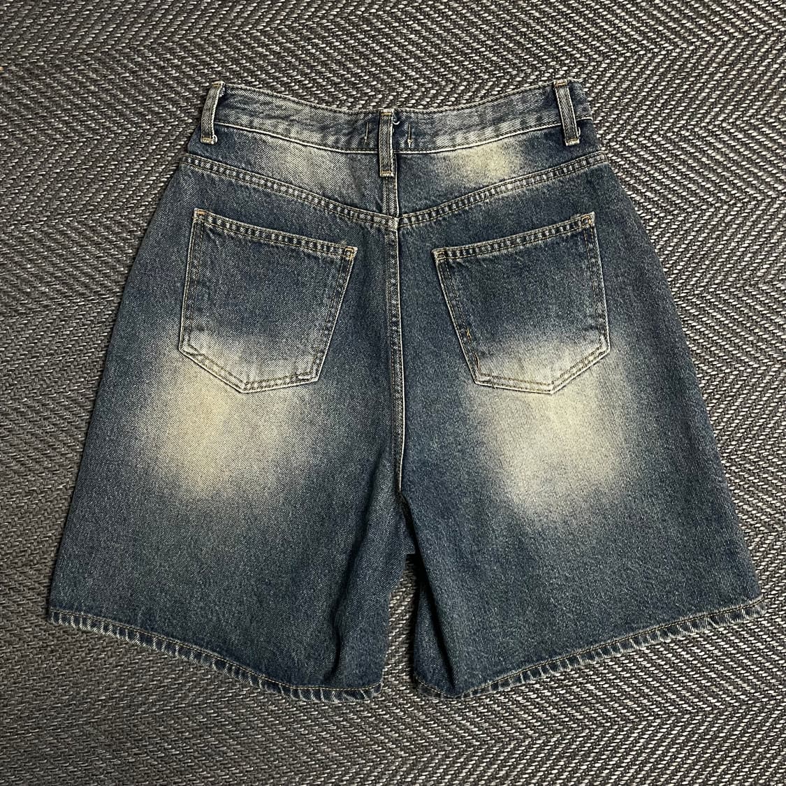 JJIM 빈티지 워싱 데님 버뮤다 팬츠y 5128 상품이미지3