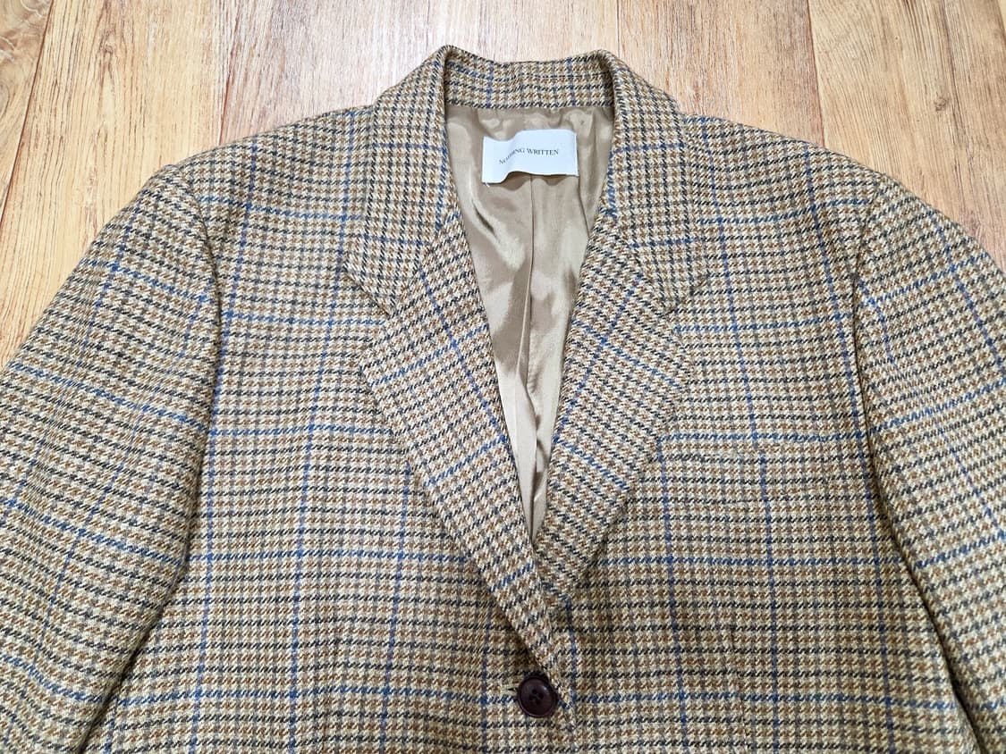 낫띵리튼(NOTHING WRITTEN) 체크 울자켓 프리사이즈 상품이미지4