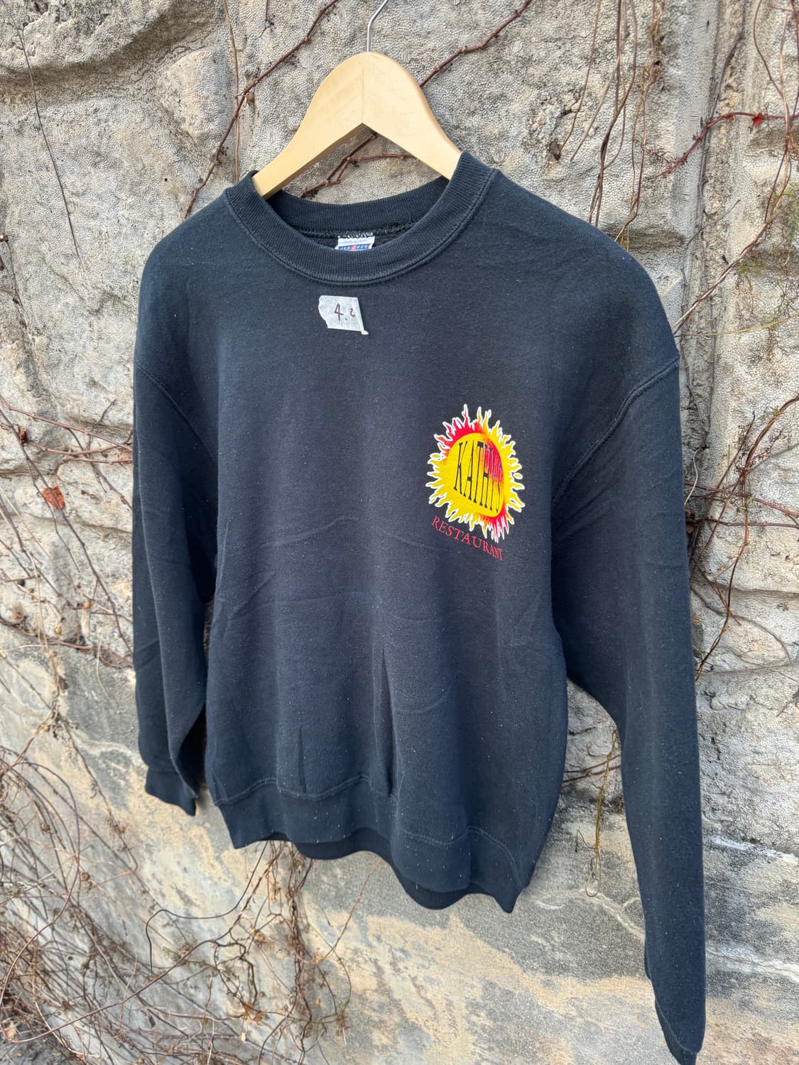 00s 저지스 러셀 빈티지 샌드위치 프린팅 스웻 셔츠 맨투맨 블랙 상품이미지3