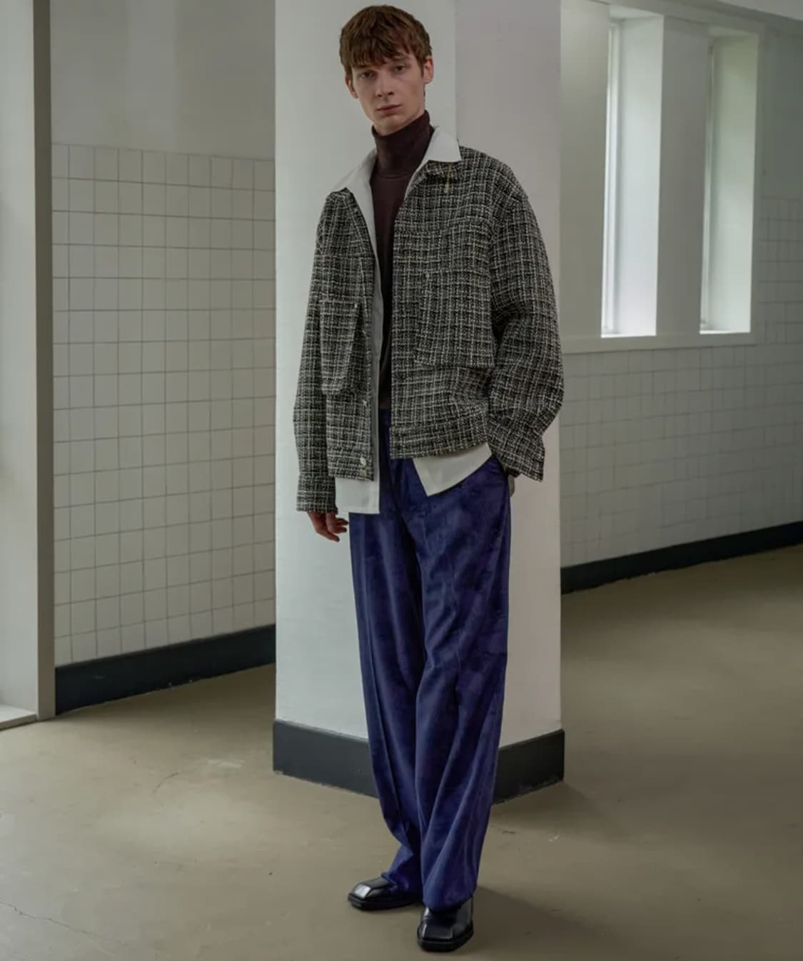 트립르센스 셔츠 레이어드 트위드재킷[M] 상품이미지2